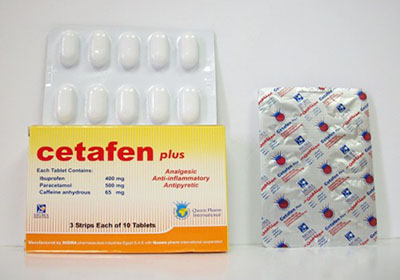 سيتافين أقراص مسكن وخافض للحرارة Cetafen Tablets