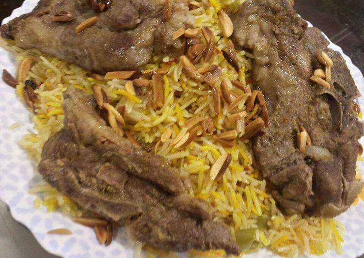 طريقة عمل أرز مندي باللحم