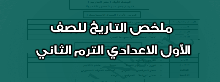 منهج الدراسات الاجتماعية للصف الاول الاعدادى الترم الثانى 2024