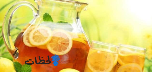 فوائد شرب الشاى بالليمون