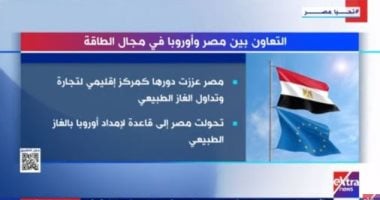 “إكسترا نيوز” تعرض تقريرا حول التعاون بين مصر وأوروبا فى مجال الطاقة   حصري على لحظات