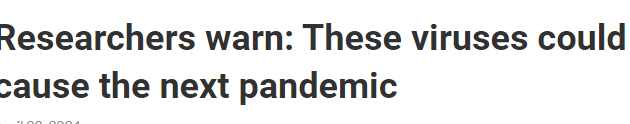 باحثون يحذرون: هذه الفيروسات يمكن أن تسبب الوباء القادم   حصري على لحظات
